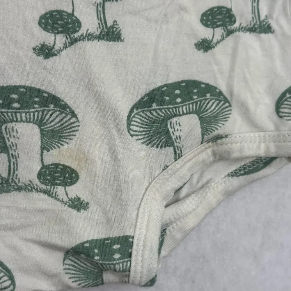 Kate Quinn Teal Blue Mushroom Toadstool Retro Bloomers Size 18-24 Months Bamboo